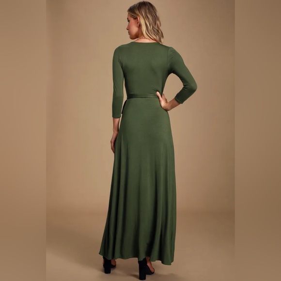 Lulus Black Wrap Maxi Dress - Picture 4 of 8